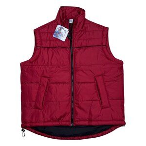 MARLBORO NWT Cigarettes Vintage Red Winter Puffer Parka Vest Mens Small